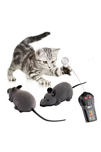 THK interactive toy, Mouse with remote control, Black, 15 cm