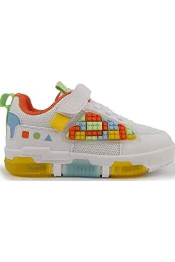 p papuccum ortopedi çocuk ayakkabıları Children's Legolu Lighted Orthopedic Sole Unisex Children's Sports Shoes