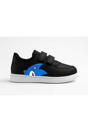 ECCAdesing Sonic Head Printed Black Band Boys' Sports Shoes Sneaker