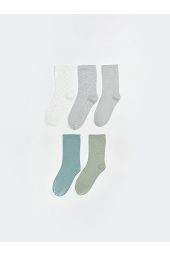 LC Waikiki Sparkling Selections from Shining Store |   Women's Plain Socks 5-Pack