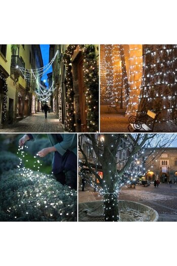 UNİBOX Christmas light installation, diamond bulb roll, 480 cool white LEDs, 100 meters,