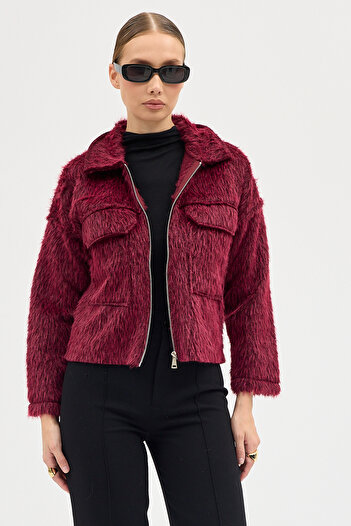 Jaglion Crop Boy Extra Soft Textured Lined Jacket