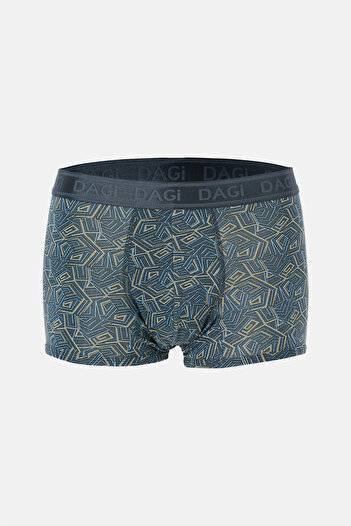 Dagi Dark Indigo Patterned Micro Modal Boxer