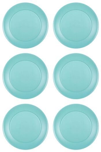 Vervo.ro pentru minți curioase Set of 6 Fruit Plates, Plastic, Green, 20 cm Diameter