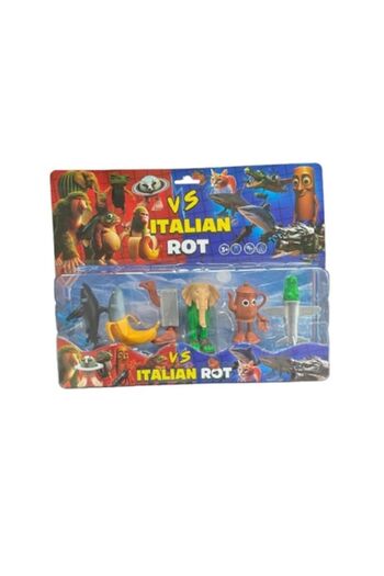 OEM Set of 6 Italian Brain Rot collectible toys, 6-8 cm, multicolor, 3 years+