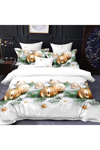 OEM Christmas Bed Linen with Elastic 180x200 Noel V39 6 Pieces (Fine)