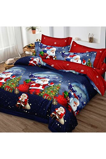 OEM Christmas Bed Linen with Elastic 180x200 Noel V63 6 Pieces (Fine)