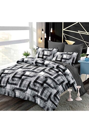 OEM Bed Linen with Elastic 180x200 Lotus 6 Pieces (Fine)