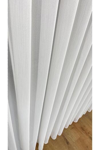 istper Ecru Macaroni Tulle Curtain |   1/3 Often Folded |   Lead |   Suitable for Living Room, Sitting Room and Bedroom
