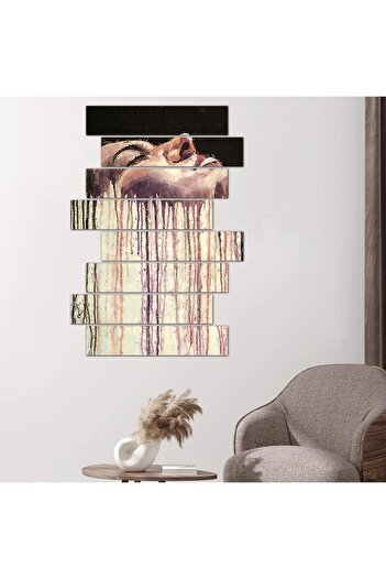 Generic Wall panel of a woman - 24558 - divided into eight pieces