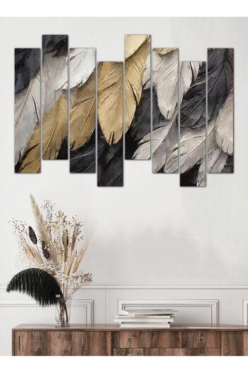Generic Modern Feather Wall Panel - 25518 - Divided into eight pieces
