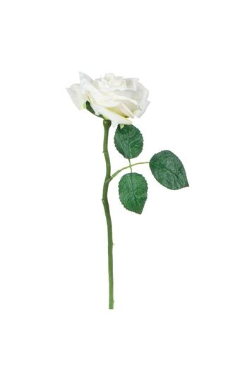 OEM Floare Artificiala Trandafir Alb 30cm