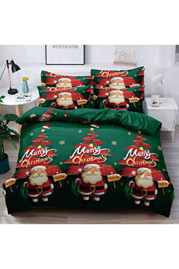 OEM Bed Linen with Elastic 180x200 Santa Claus Jolly V46 6 Pieces (Fine)