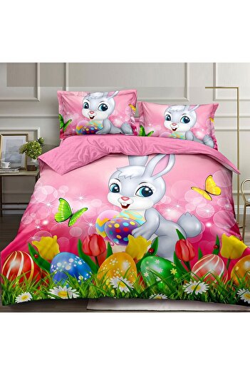 OEM Easter Bed Linen with Elastic 180x200 Easter V22 6 Pieces (Fine)