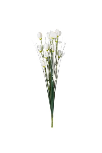 OEM Crenguta Decorativa cu Flori Artificiale Albe 42cm