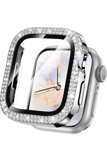 Cool Cold Apple Watch Series 10 & 11 Compatible (46mm) Tempered Glass+Screen Protector Diamond Detailed Case