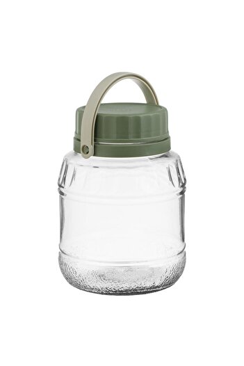 OEM Glass Jar with Plastic Lid and Handle 3L