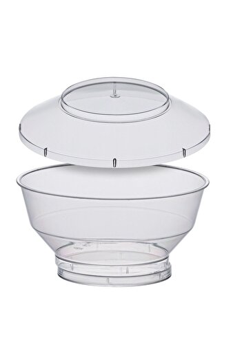 OEM Reusable Transparent Round Plastic Bowls with Lids 200ml - 6pcs