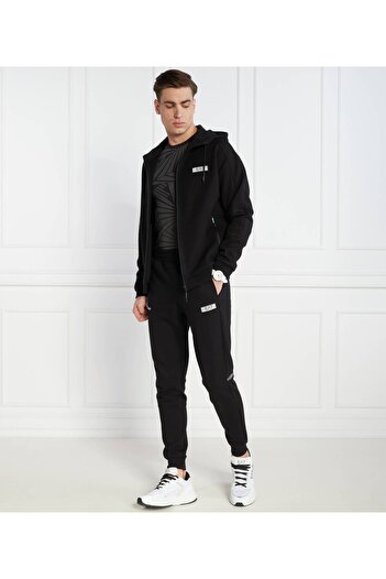 EA7 Emporio Armani Men's jogging tracksuit Black with hood