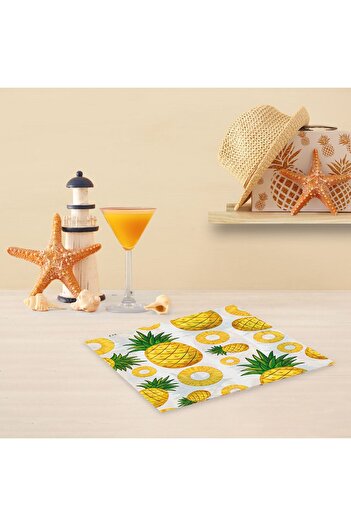 OEM 2-Ply White Pineapple Napkins 33x33cm - 20pcs