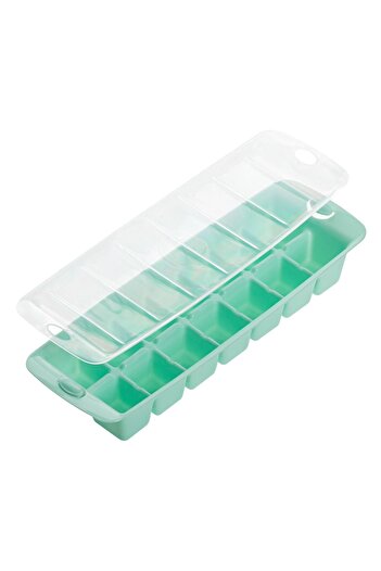 OEM Mint Green Box with Clear Plastic Lid with 14 Compartments for Ice Cubes