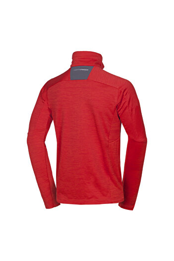 NORTHFINDER Men's melange fleece sweatshirt Vonby red