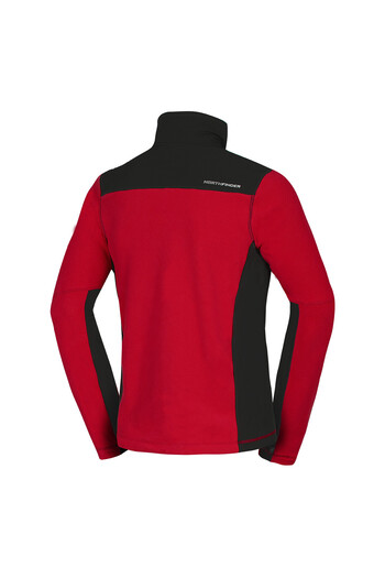 NORTHFINDER Men's polar fleece sweatshirt Mission darkred