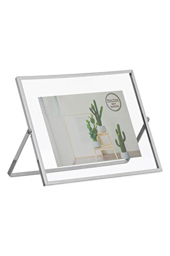 OEM Transparent Metal Decorative Photo Frame with Silver Stand 15x10cm