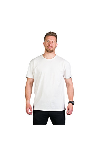 NORTHFINDER Men's oversized cotton t-shirt Tyrel white
