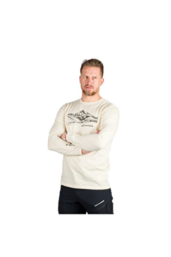 NORTHFINDER Men's cotton T-shirt Dacso creamwhite