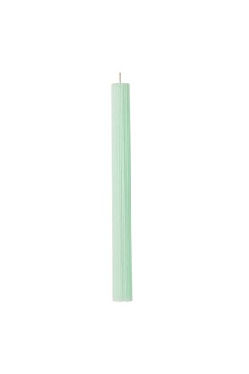OEM Mint Green Scented Candle with Stripes for Candlestick Ø2x23cm