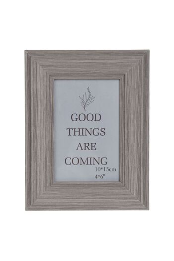 OEM Gray Wooden Photo Frame 10x15cm