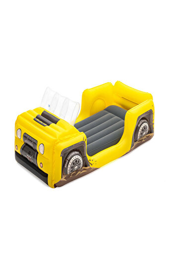 TSUMAB Bestway Inflatable Yellow Car Sofa – Fun Indoor Lounge Seat for Kids