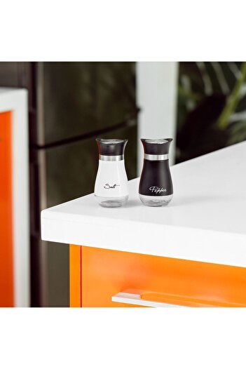 OEM White Glass Salt Shaker with "Printed 120ml