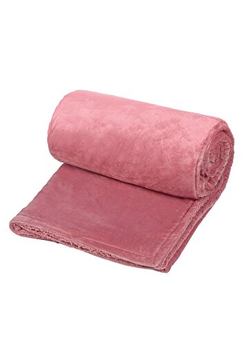 OEM Double Velvet Faux Fur Blanket Powder Pink 220x200cm