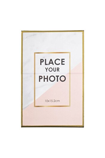 OEM Transparent Decorative Photo Frame with Gold Edge 10x15cm