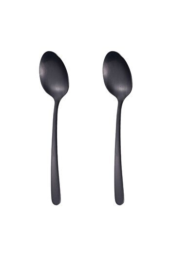 OEM Small Black Stainless Steel Spoons "Black" 15.5cm - 2pcs