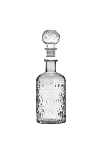 OEM Transparent Cylindrical Bottle with Embossed Pattern for Liquor 1000ml