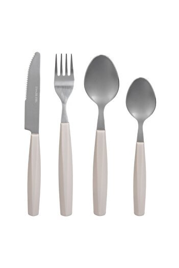 OEM Cutlery Set with Beige Diamond Handle - 12pcs
