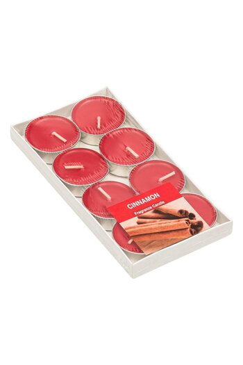 OEM Red Cinnamon Scented Lozenge Candles Ø3.5x1.5cm - 8pcs