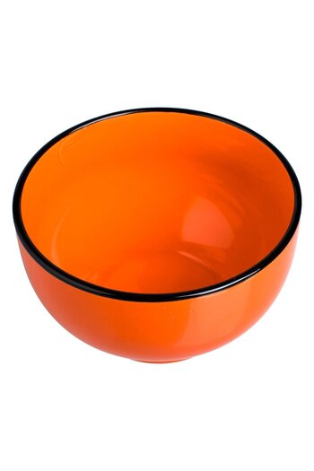 OEM Orange Ceramic Bowl with Black Rim 600ml