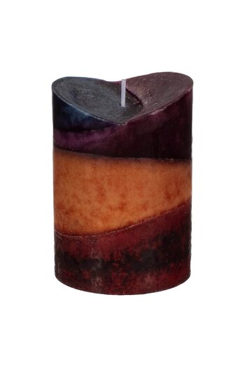 OEM Scented Candle Brown Caramel V Finish Ø6.8x9.5cm