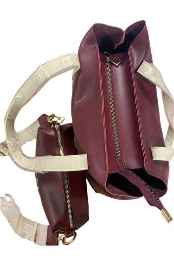 Tutkum Women's Hand and Shoulder Bag Set of 2 – Stylish Design Leather Look Daily Combination Bag