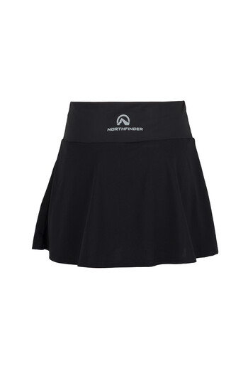 NORTHFINDER Jodie black sports skirt with inner shorts