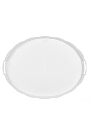 OEM White Lace Pattern Serving Tray 50x37cm