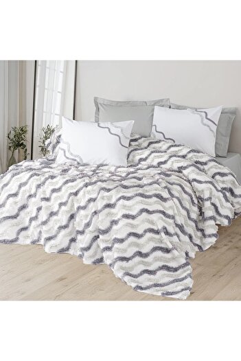OEM Eldon Grey Pique Bed Linen and Duvet Cover Set (100% Cotton)