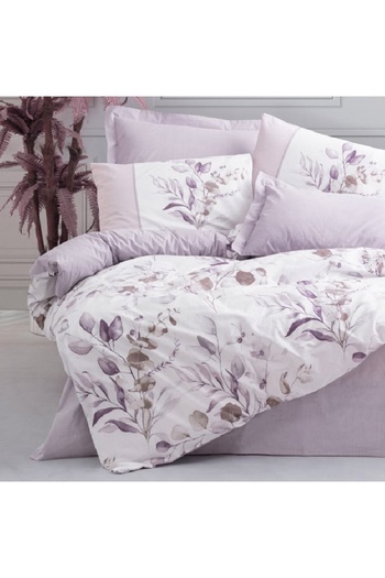 OEM Nadia Lila Quilted Bed Linen and Duvet Set (100% Cotton)