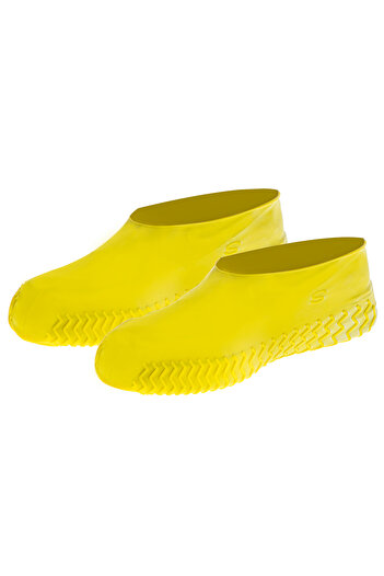 zola Shoe protector set, rubber, rain/snow/mud, yellow, waterproof, size 26-34