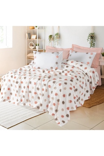 OEM Alvin Salmon Pique Bed Linen and Duvet Set (100% Cotton)