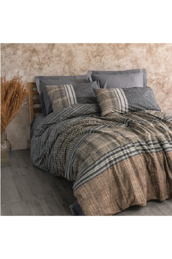OEM Anthracite Stamped Bed Linen (100% Cotton)